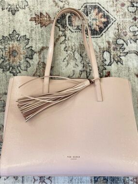 Ted Baker Blush Pink Tote with Tassel Accent